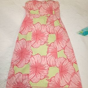 Lilly Pulitzer Strapless Tie-Back A-Line Dress